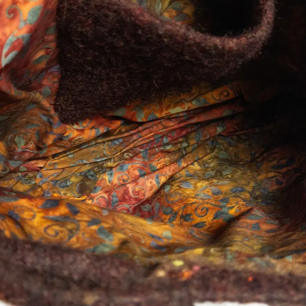 Sandi Pitelka Large Brown Knit Bag Artisan Textured Maximalist Boho